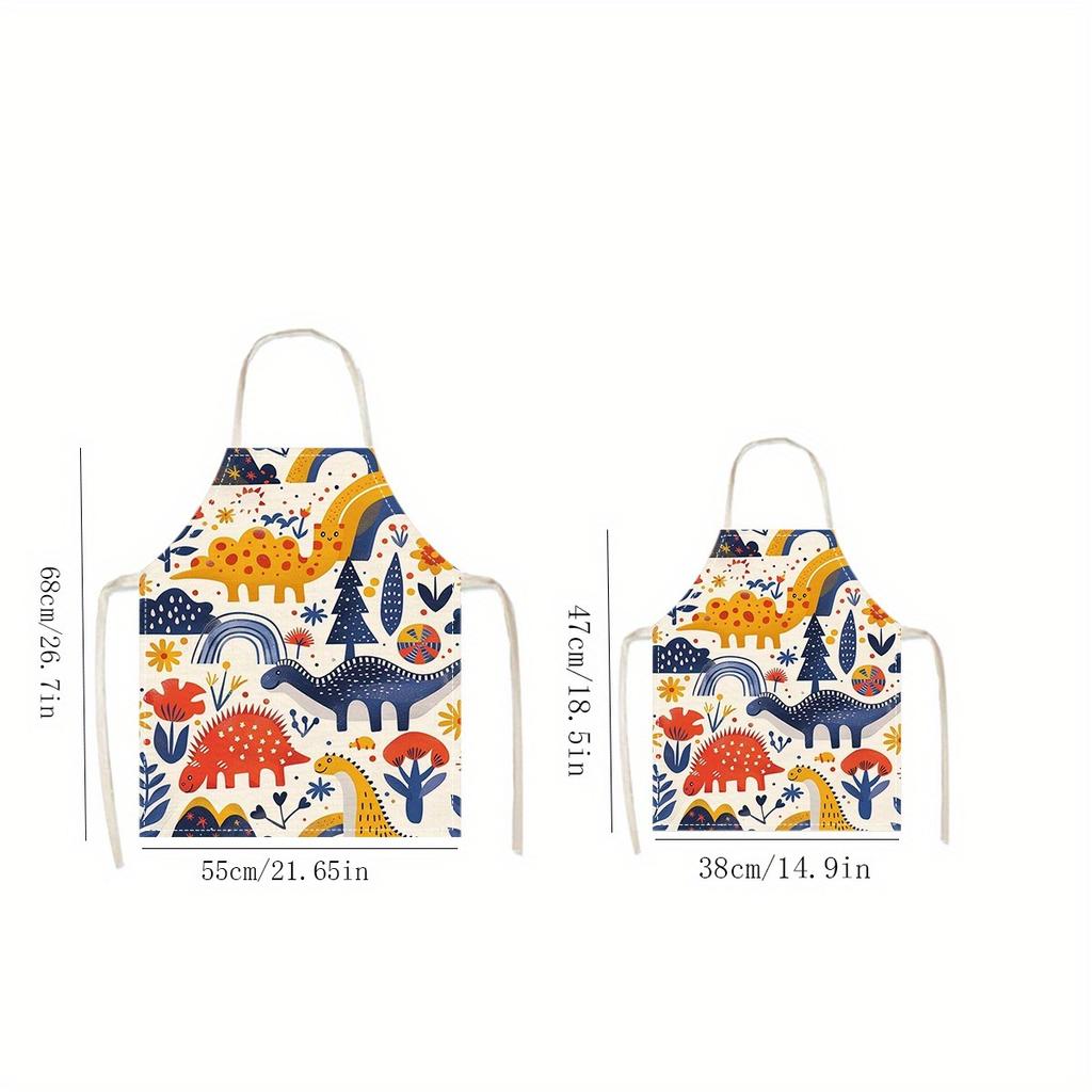 1pc Large Solid Color Background Romantic Heart Pattern Apron, Home Decoration Kitchen Wear, Sleeveless Durable Washable Unisex Cooking Apron,