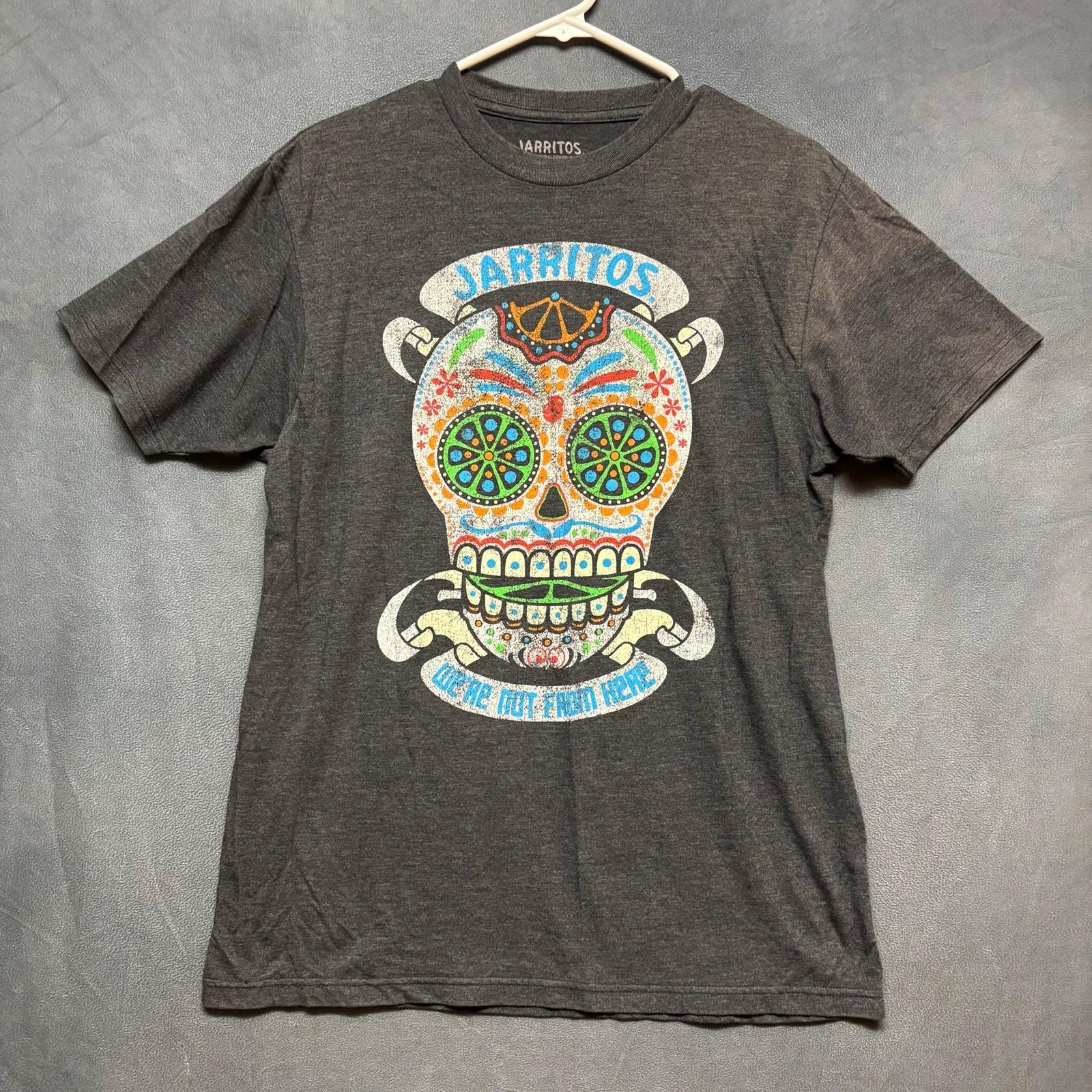 Jarritos Ripple Junction Graphic Tee Sugar Skull Gray Large Streetwear Mexican XL
