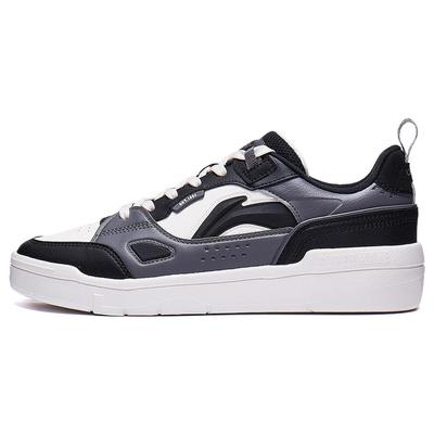 Li Ning Common anni '80 Comode Versatili Resistenti Leggere Scarpe da Skate Basse Uomo Sneakers Nere AGCT227-3
