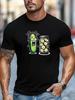 Mens funny cucumber pickle jar graphic t shirt casual summer short sleeve tee
