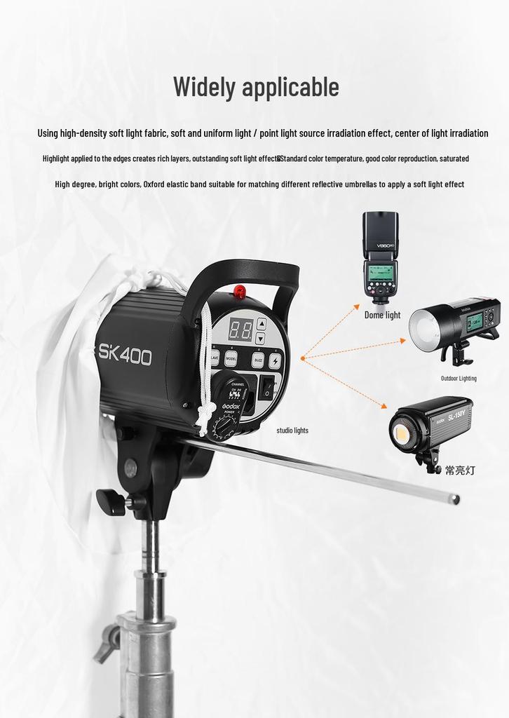 Black & White Reflective Parabolic Umbrella Softbox for Outdoor Studio Portrait Photography