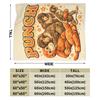 Cartoon Cute Punch Monkey Oran-Mama Knitted Blankets Wool Throw Blanket Summer Air Conditioning Decoration Soft Warm Bedspreads