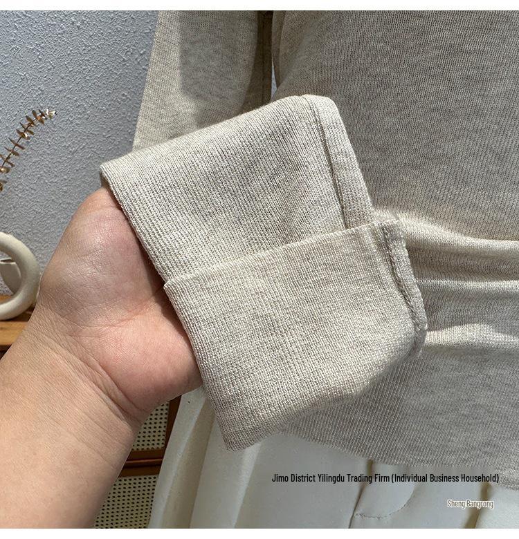 Versatile One-Shoulder Long-Sleeve Knit Top - Slimming Women's Fashion Shirt