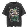 New ONE PIECE Nika Form Luffy Anime High Quality TShirt Men and Women Cotton Vintage Washed Print Retro Streetwear Tops