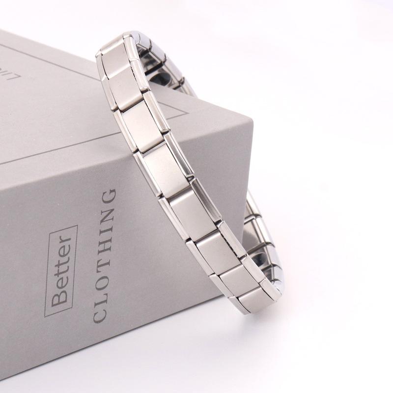 European And American Stainless Steel Silver Bracelets Titanium Steel Jewelry Energy Bracelet Jewelry 