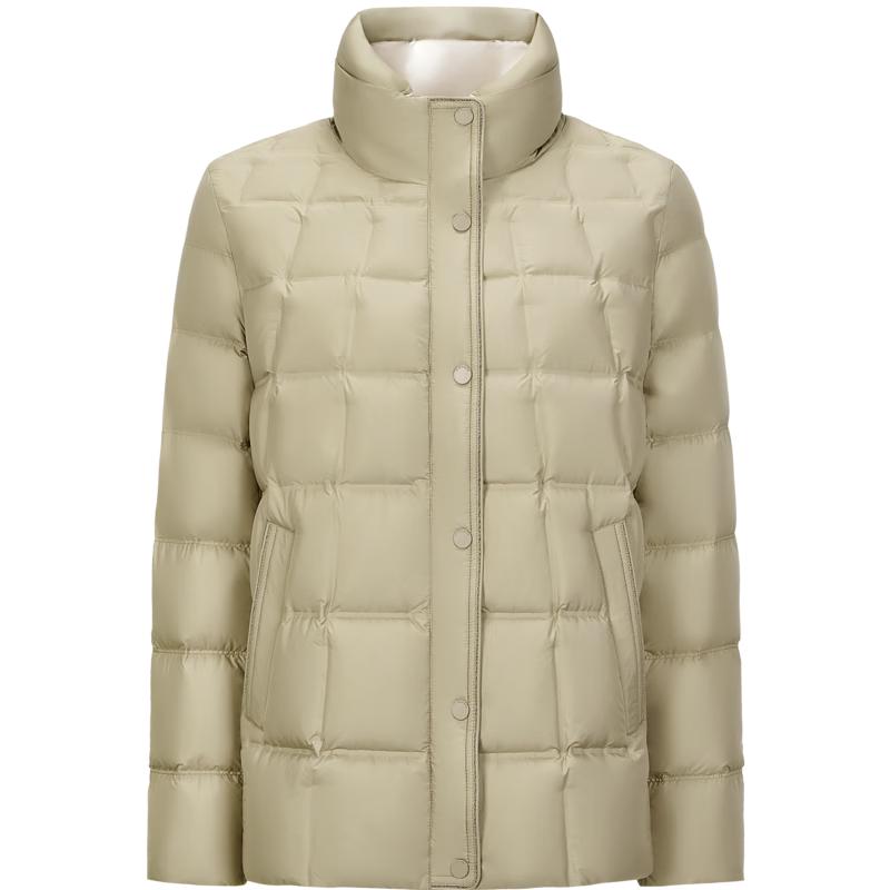 JUZI ANNACAU Women's Casual Stand Collar Short Duck Down Jacket