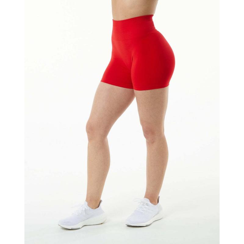 Seamless Side Jacquard Yoga Shorts Women Fitness Workout 3/4 Length High Waist Stretch Gym