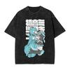 2026 Hot Sale Summer Japanese Anime Hatsune Miku Vintage Washed T Shirt Men Women Oversized Streetwear Graphic Tees Casual Cotton Tops Short Sleeve