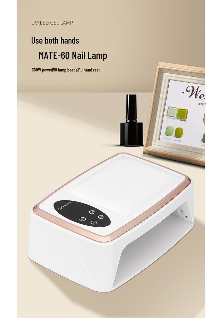 Wearable UV Nail Lamp for Two Hands – High Power Nail Art Phototherapy Lamp with Large Space