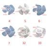 Transparent Plastic Fan Blades Hair Dryer Universal High-power Motor Plastic Fan 4 Blades Fan Blades Replacement