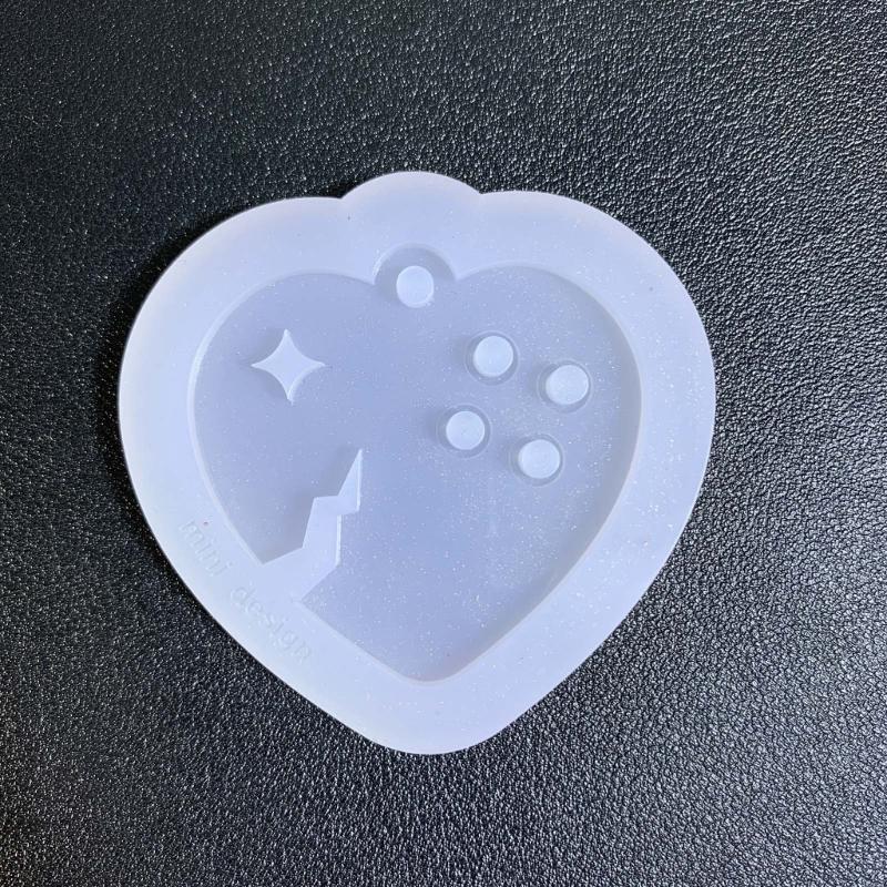 11-styles Love- Keychain Combination Ornament Mold Epoxy Resin Jewelry Mold Resin Casting Pendant Mold Suitable for Diy