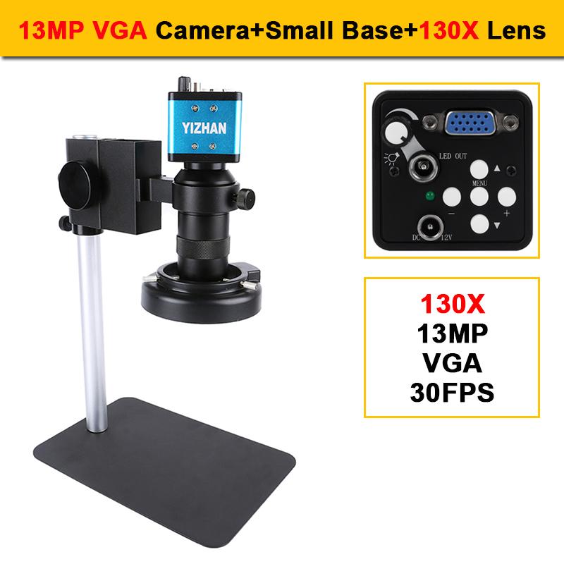 

Цифровой микроскоп с 130-кратным зум-объективом C-Mount, 4K, 48 МП, камера HDMI типа C, видеомикроскоп, набор для пайки, светодиодное кольцевое освещение на металлической основе UK Plug