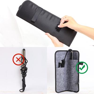 Black Curling Iron Carrying Case Nylon Curler Curler Iron Pouch Hair Straightener Storage Bag  Home