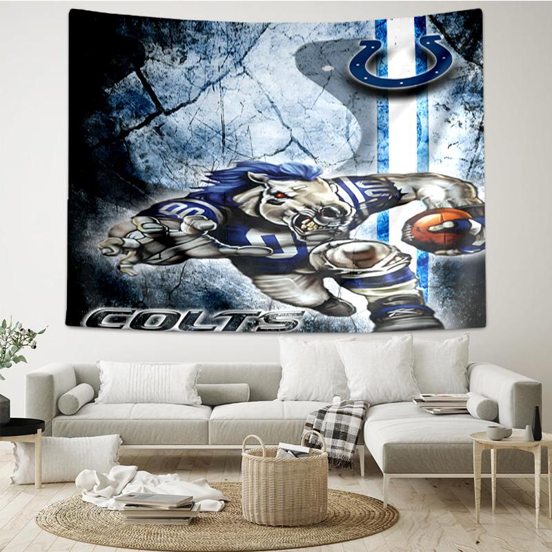 Indianapolis Colts Football Tapestry Hanging for Bedroom,Livingroom, Playroom,Decor Art Room Wall Tapestry Holiday and Birthday Gifts