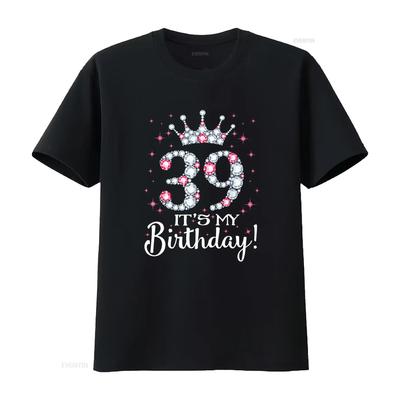 39 It S My Birthday 1982 39Th T Shirt For Womens Vintage Washed Slightly Unisex Versatile Stretched Breathable Soft Stylish