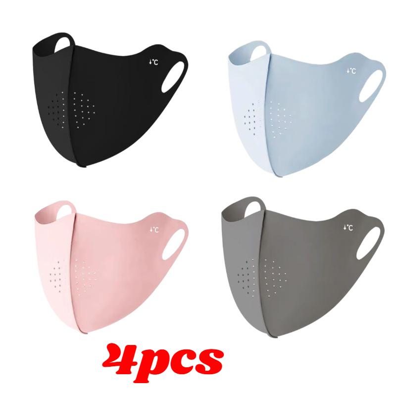 Cooling Mask for Women Men Ice Silk Driving Summer Face Cover Lightweight Washable Breathable Cycling Ice Silk Shopping Sun Mask