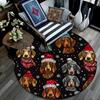 Dachshund Round Area Rug,Carpet Rug for Living Room Bedroom Sofa Playroom Decor,Non-slip Floor Mat