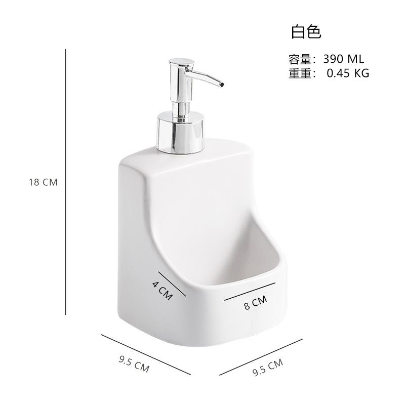 Ceramic hand sanitizer bottle New Pressing Detergent Pressing Bottle Shampoo Dispensing Bottled Kitchen and bathroom dual-use