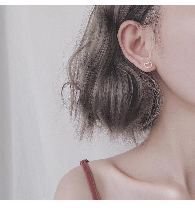 Xiaomi Female Heart Stud Earring 100% 925 Sterling Silver Earrings For Women Gift Sterling-silver-jewelry Pendientes Mujer