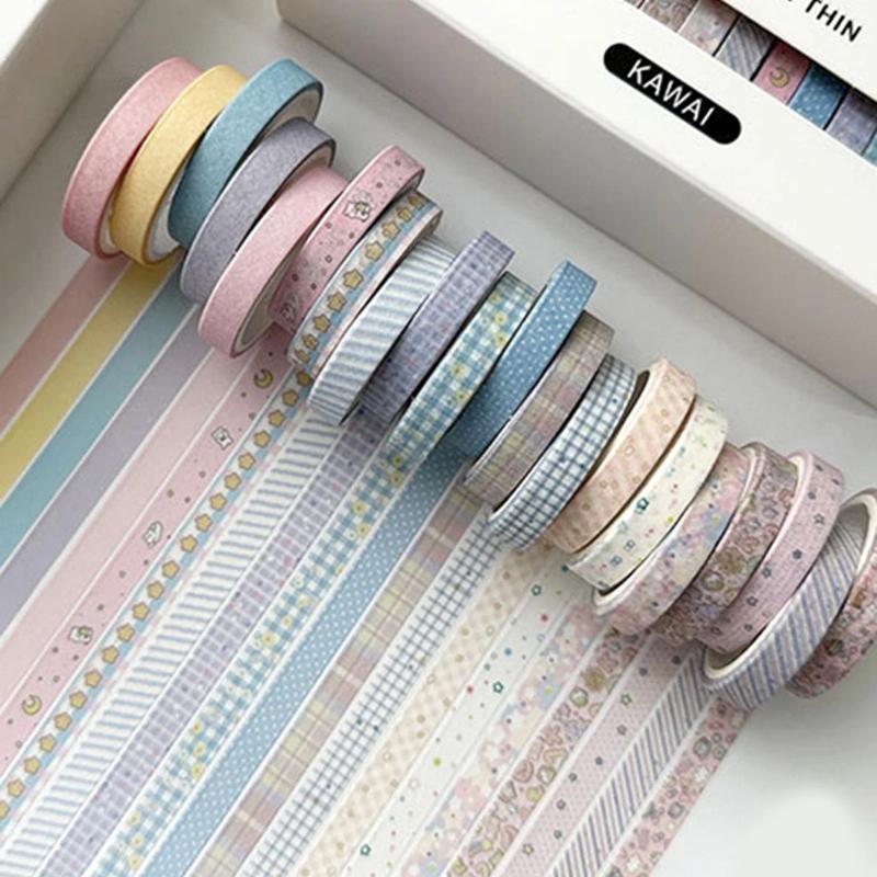 

20 рулонов винтажного и бумажного скотча в коробке, изысканный цветочный и растительный узор, ручной скотч, украшение студенческого дневника, креативный скотч