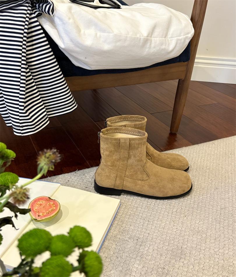 

Pointed low-heeled mid-tube western cowboy boots women s 2025 autumn and winter new sleeve retro short boots Martin knight boots 39 хаки