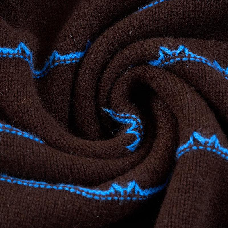 Women's 100% Cashmere Striped Knit Sweater