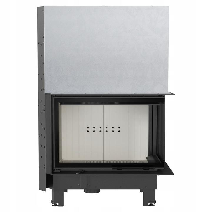 Steel fireplace KRATKI MBA right 17 kW Ø 200 Lift-up self closing door