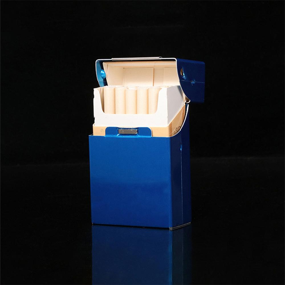 1pc Aluminium Alloy Metal Cigarette Case Regular Cigarettes Use Portable Travel Portable Cigarette Holder Box