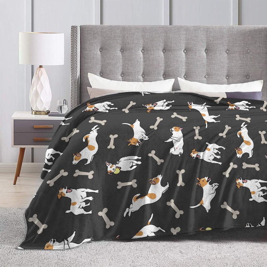 Jack Russell Terrier Dog Cute Animal  Blanket Quality Super Warm  Throw Blanket Winter Travel Couch Bed Fashion Bedspread