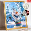 Disney DIY Pearl Art Olaf Themed Creative Pearl Painting Decorative Wall Art Creative Ornament Gift for Friends Desktop Decor