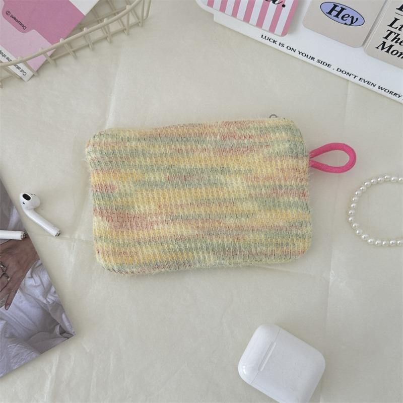 11 wind plush love mouth red envelope student holding small cosmetic bag key change bag ID bag