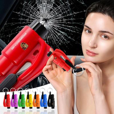 3-in-1 Car Safety Hammer Auto Emergency Glass Window Breaker Car Goods For Cayenne Panamera Macan Boxster 911 928 944 918 917