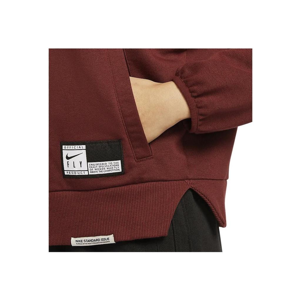 Nike Swoosh Solid Color Stand Collar Half Zip Casual Pullover Sweatshirt Women Sweatshirt Dark-Team-Red FQ4090-619