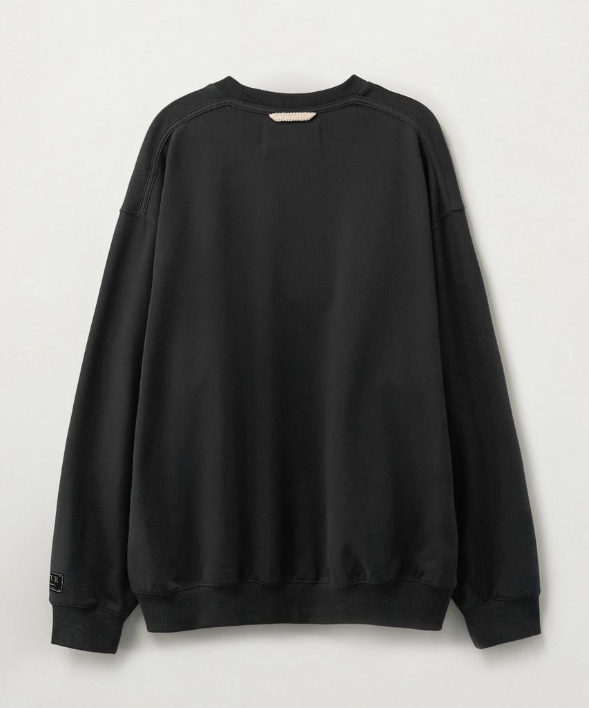 Seteo Lauren Small Logo Basic Sweatshirt Charcoal