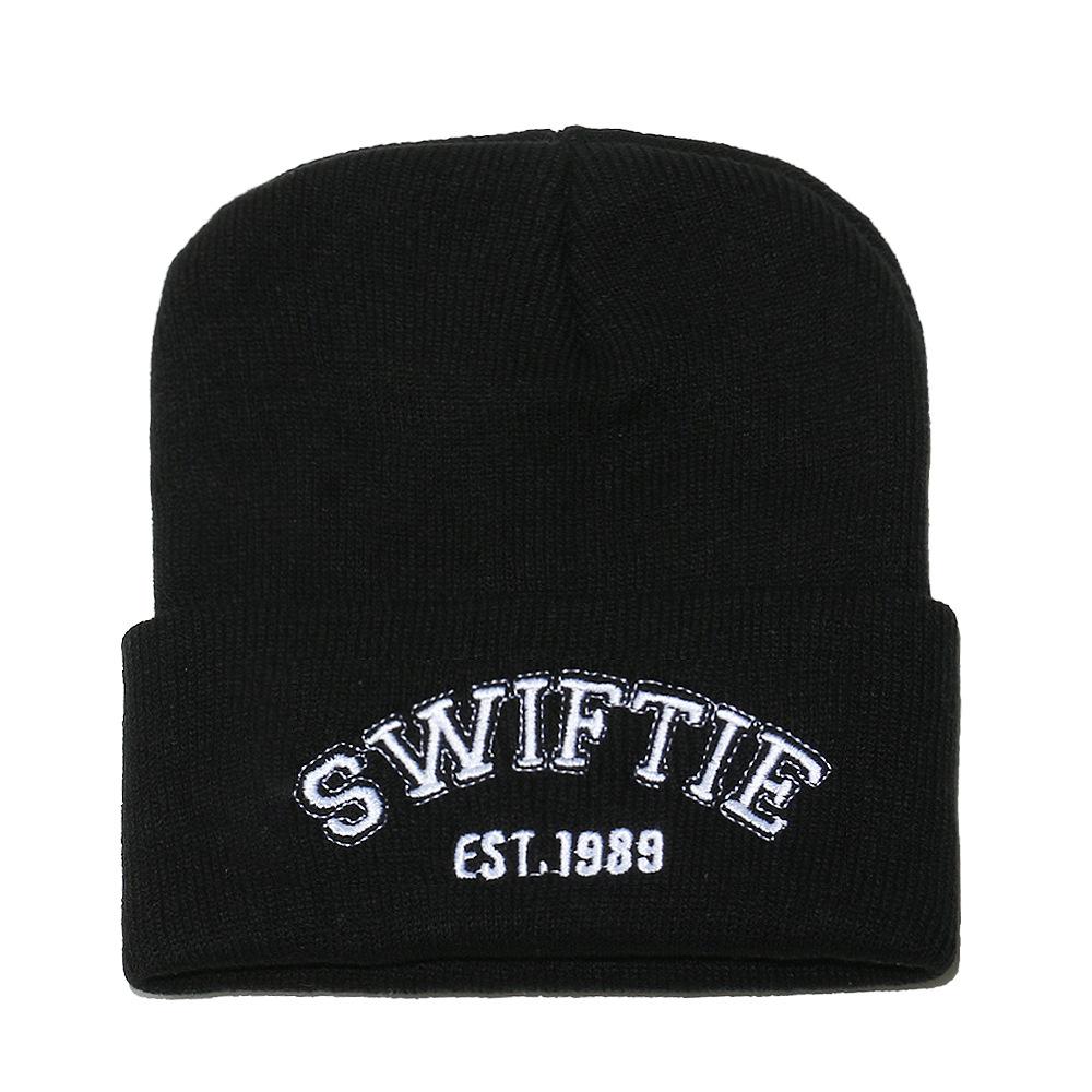 Winter Hat Male Taylor Swift Knitted Hat Taylor Embroidered Alphabet Wool Hat Winter Pullover Hat