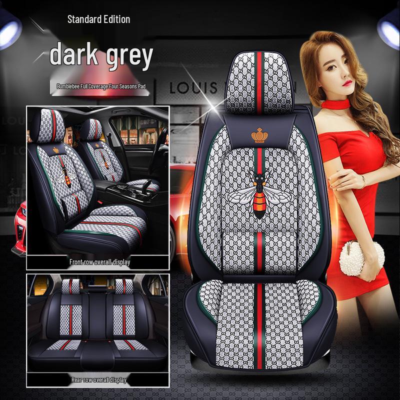 Universal Linen Seat Cover for Honda Accord 8th-10th Gen - Half Cushion, Full Cover, All-Season