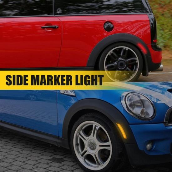 For MINI Cooper 2007-16 Amber LED Front Red Rear Wheel Arch Side Marker Light EV