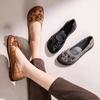 Mode GKTINOO 2025 Neue Ethno-Stil Echte Leder Slipper Bequeme Weiche Sohle Blumen Ballerinas Runde Zehen Vielseitige Damenschuhe