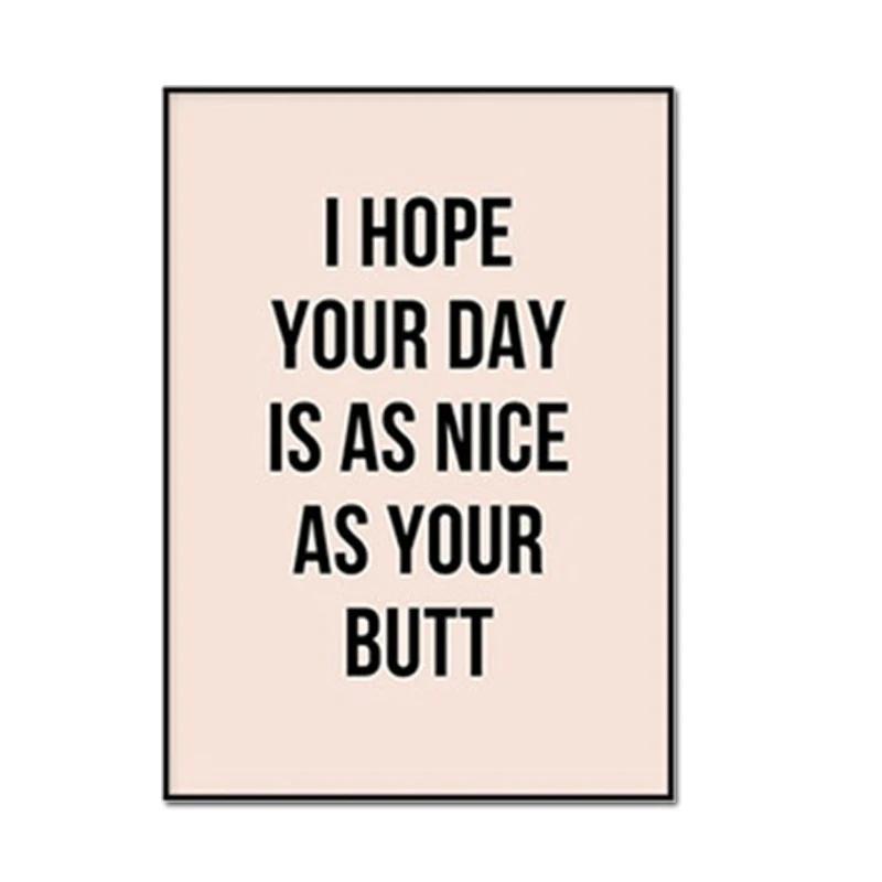 Nordic Style Motivational Quote Text Letters Print Art Canvas Poster for Living Room Decoration Home Wall Decor Picture