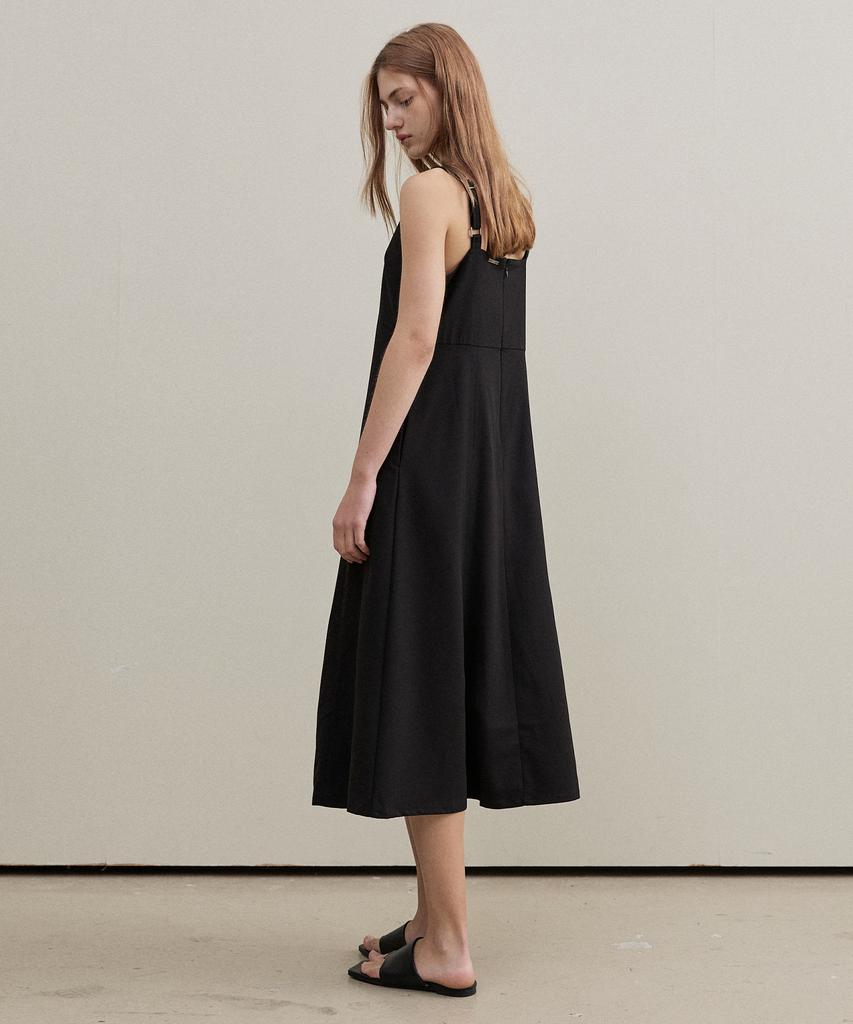 Artid Buckle Bustier Dress_Black
