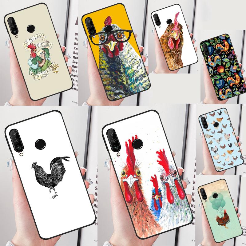 Chicken Hen Rooster For Huawei Nova Y61 Y91 Y90 Y70 Y60 Y72 12s 12i 11i 7i 8i 9 10 SE P60 Pro P30 P40 Lite Case