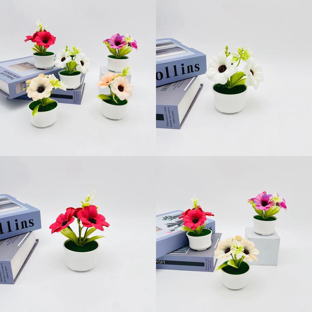 Sunflower Small Potted Plant With Realistic Materials For Indoor Office Decoration And Events