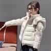Export Girls' White Duck Down Hooded Thickened Down Jacket Winter New Children's Thick Warm Jacket