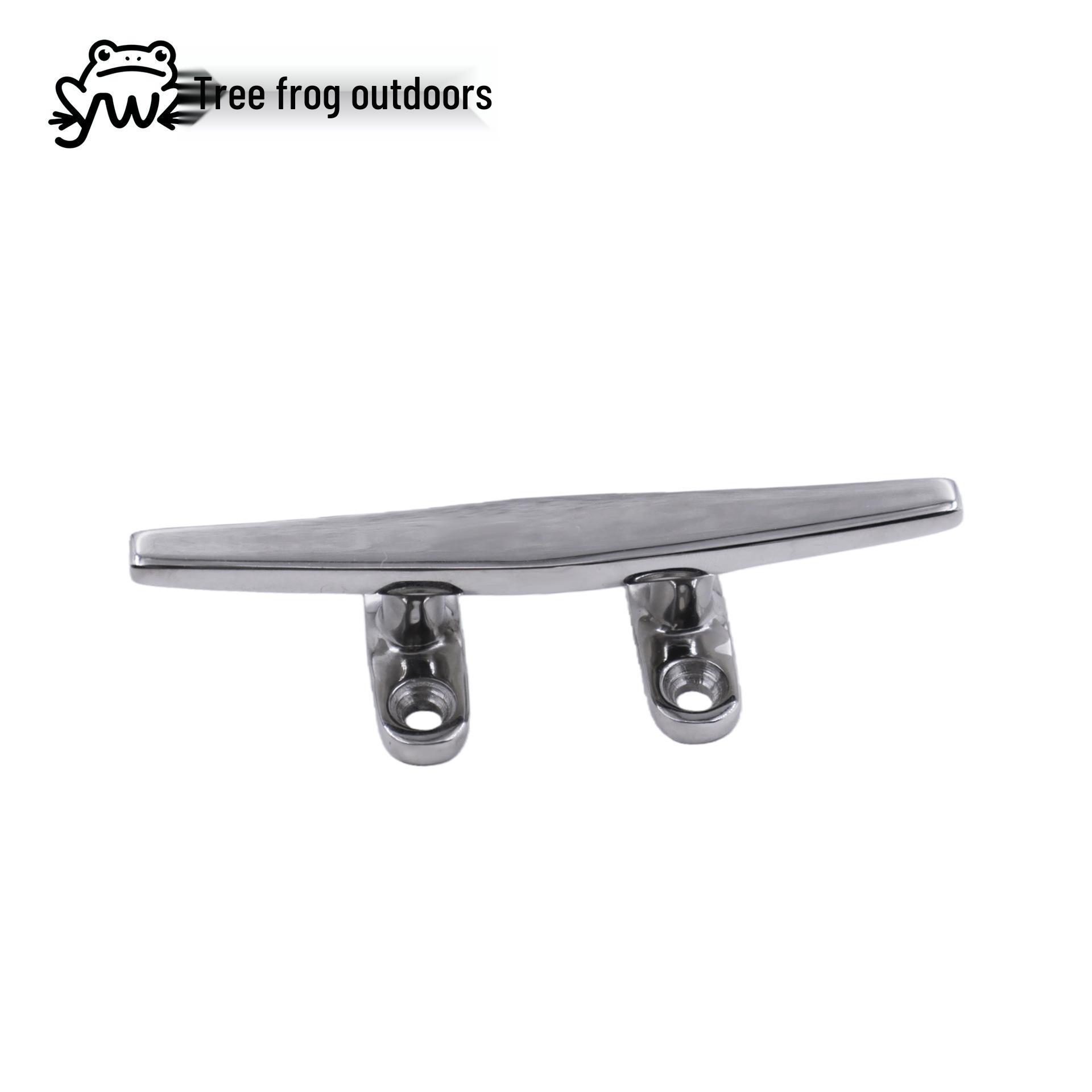Stainless Steel Round Flat Top Marine Rope Cleat for Yachts 5 inch