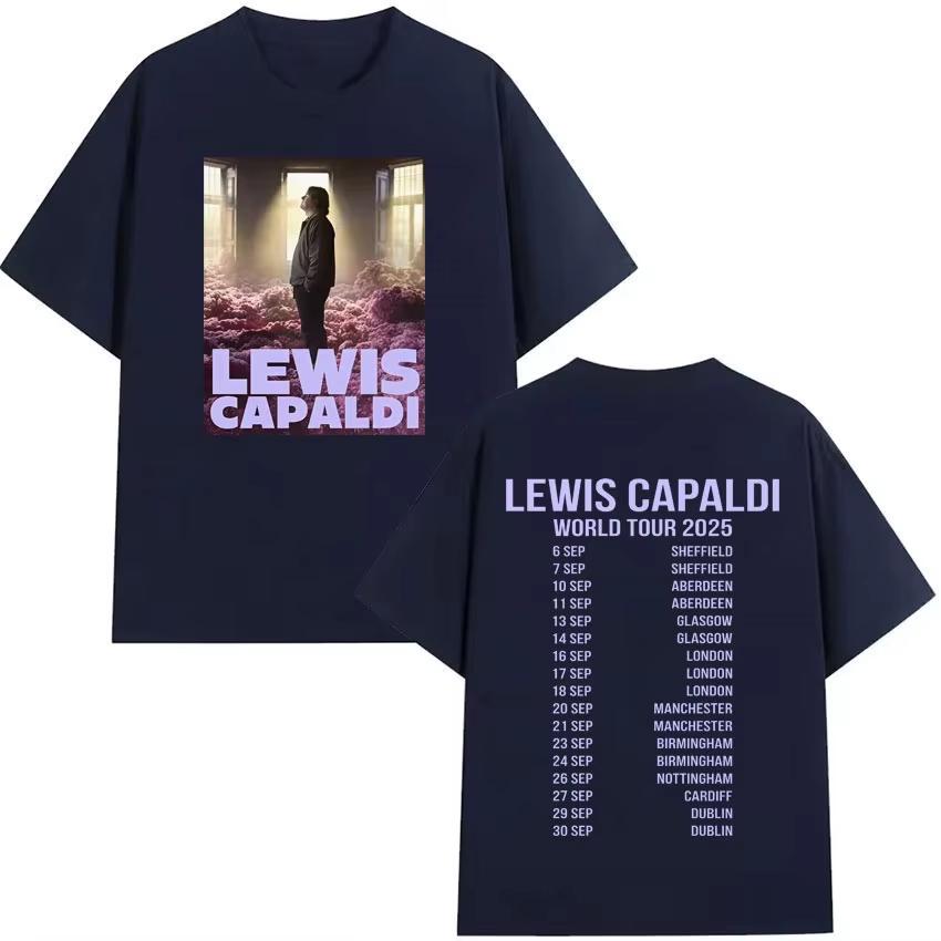Hot Selling Lewis C-Capaldi World Tour 2025 Summer Men's T-Shrit Gothic Super Cotton Comfortable Hip Hop T-Shirt Unisex