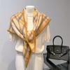 Autumn and winter double-sided plaid 100 wool scarf women's style sub-triangle scarf scarf thickened warm shawl