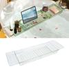 Clear Expandable Bathtub Tray PET   Water Resistant Bath Tub Tray Table for Bathroom