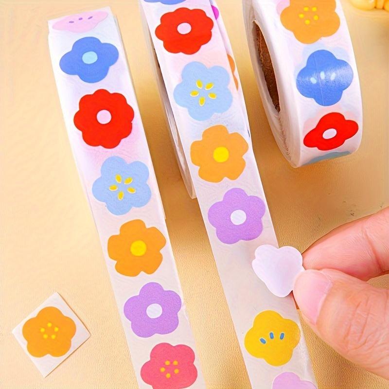 1000pcs/Roll Mini Flower Stickers - Self-adhesive Matte Finish for Scrapbooking, Water Bottles & Crafts Paper Material, Perfect for Creative Projects