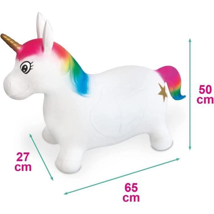 Ballon sauteur Licorne MONDO - PVC - Longueur 65cm - Pour enfants dès 18 mois