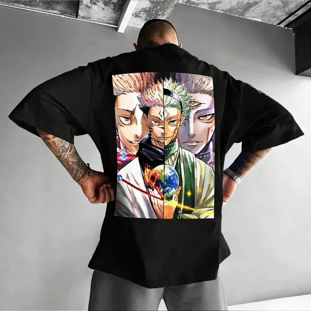 Jujutsu Kaisen Itadori Yuji Cotton T-shirt Summer 2026 Anime Print Fit Short Sleeve Men's Clothing and Women's Clothing Top
